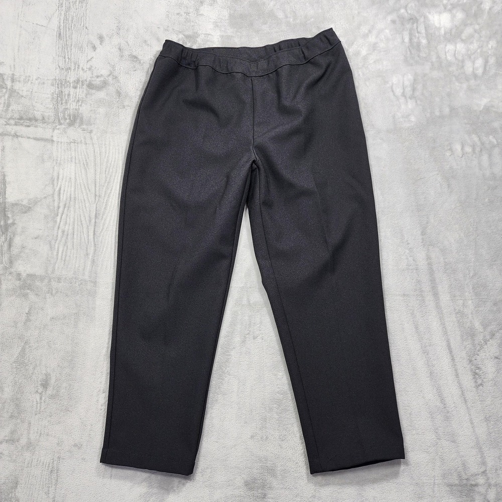 Vintage Bend‎ Over Pants Womens 18WP PETITE Green Pull On Tapered Stretch Casual